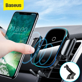 Baseus Wireless Car Charger For iPhone Xs Max Xr X 8Plus Light Electric 2 in 1 Wireless Charger 15W Car Holder For Huawei P30Pro