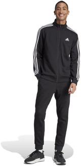 Basic 3-Stripes Fleece Trainingspak Heren zwart - wit - M