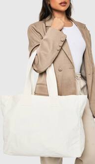 Basic Canvas Tote Bag, Cream - ONE SIZE