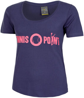 Basic Cotton T-shirt Dames donkerblauw - XS,M,L