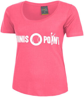 Basic Cotton T-shirt Dames pink - L