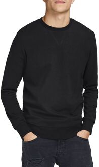 Basic Crew-neck Sweatshirt Heren Black; Brown - XL