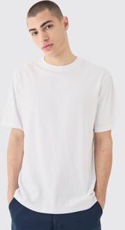 Basic Crew Neck T-Shirt, White - S