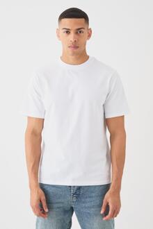 Basic Crew Neck T-Shirt, White - XS