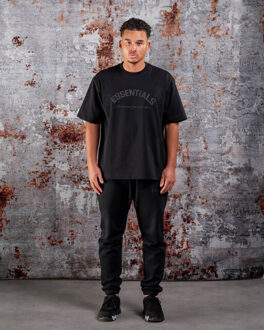 Basic curve t-shirt Zwart - XL