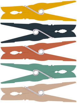 Basic Grip wasknijpers - 36x - kunststof - 7 cm - Knijpers Multikleur