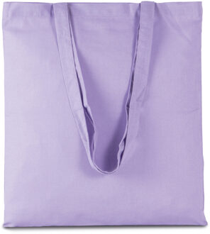 Basic katoenen schoudertasje in het lila paars 38 x 42 cm