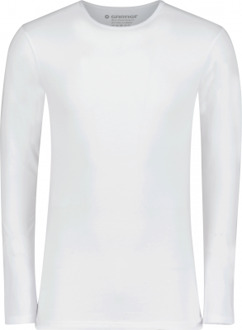 Basic Longsleeve T-Shirt Stretch Wit - S,M,L,XL,XXL,3XL