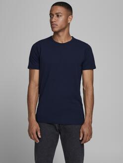 Basic O-Neck Sportshirt - Maat L  - Mannen - blauw