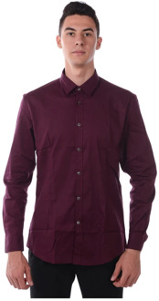 Basic Overhemd Daniele Alessandrini , Purple , Heren - 2Xl,3Xl