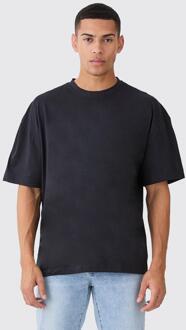 Basic Oversized T-Shirt Met Crewneck, Black - S