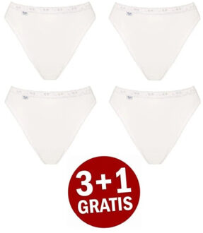 Basic+ Dames Tai slip - 4pack - Wit - Maat 42