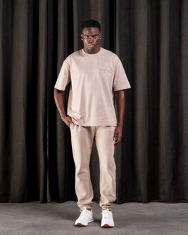 Basic sall logo t-shirt - maat XXL Beige