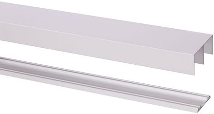 Basic Schuifd. Rail Aluminium Wit 360 Cm Type R-40