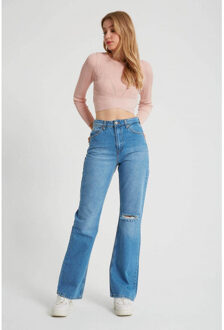 Basic spijkerbroek high waist d83578 Blauw - 30