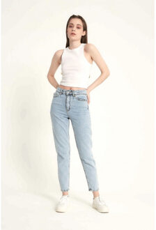 Basic spijkerbroek high waist d83607 Blauw - 30