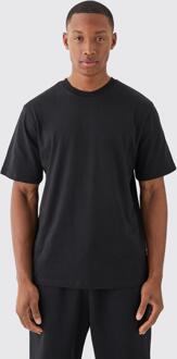 Basic T-Shirt Met Crewneck, Black - XL