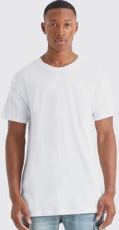 Basic T-Shirt Met Crewneck, White - XL