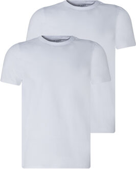 Basic t-shirt met korte mouwen 2-pack Wit - L