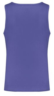Basic Tanktop Stijl M Middelblauw