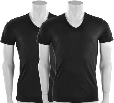 Basic V-Neck - Sportshirt - Mannen - Maat S - Zwart