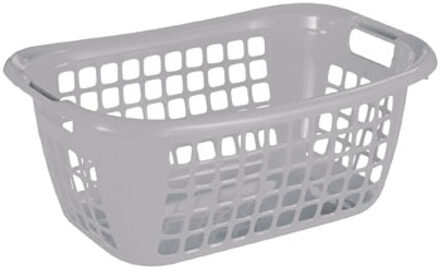 Basic wasmand 65 cm - zilverkleurig