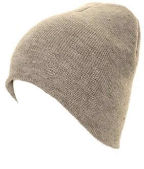 Basic winter muts/beanie grijs voor volwassenen - Skimuts voor dames/heren