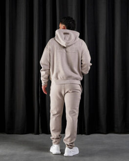 Basic zipper trainingspak Beige - XXL