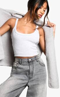 Basics Dikke Binding Tank Top, Grey Marl - 44