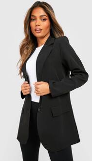 Basics Geweven Enkelrijige Getailleerde Colbert, Black - 38