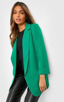 Basics Geweven Turn Cuff Relaxed Fit Blazer, Bright Green - 42