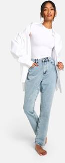 Basics Jeans Met Hoge Taille En Slim Fit, Light Blue - 12/32L