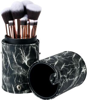 Basics Penseel Basics Makeup Brush Set Black Marble 12 st