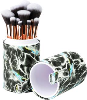 Basics Penseel Basics Makeup Brush Set Grey Marble 12 st