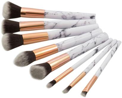 Basics Penseel Basics Marble Makeup Brushes & Bag 8 st + 1 st