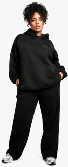 Basics Plus Broek Met Elastische Tailleband En Wijde Pijpen, Black - 54