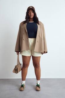 Basics Plus Essential Oversized Dubbelkoloms Blazer, Mocha - 54