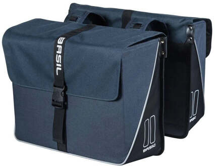 Basil Dubbele fietstas Basil Forte 35 liter - marineblauw / zwart
