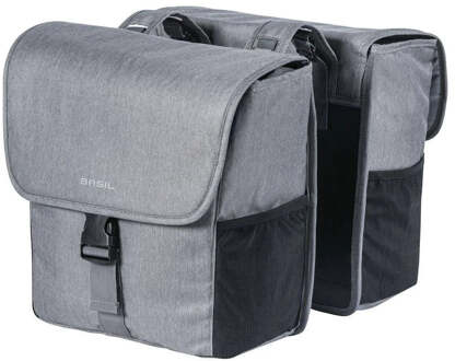 Basil Dubbele fietstas Basil GO Double Bag 32 liter - grijs