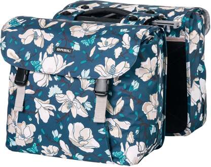 Basil Dubbele fietstas Basil Magnolia MIK 35 liter - teal blue