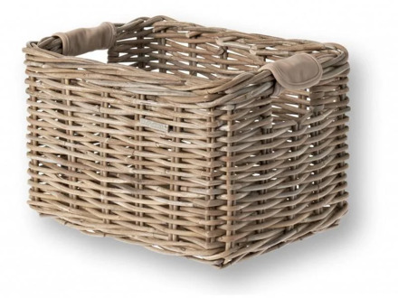 Basil fietsmand Dorset 20 liter rotan grijs