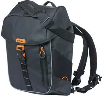 Basil Fietsrugzak Basil Miles Tarpaulin - 17 liter - zwart/oranje