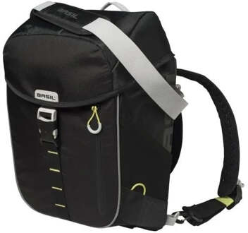 Basil Fietsschoudertas Basil Miles Daypack 17 Liter - Zwart / Lime