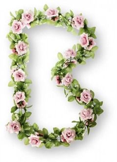 Basil Flower Garland Bloemenslinger - Roze