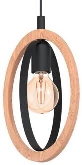Basildon Hanglamp - E27 - 19 cm - Zwart/Bruin Bruin, Zwart