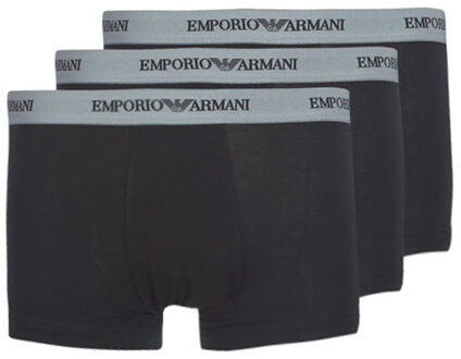 Basis 3-pack Zwarte Trunk Boxershorts - L