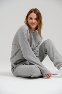 Basis Crewneck Sweat - Lichtgrijs Melange - maat M