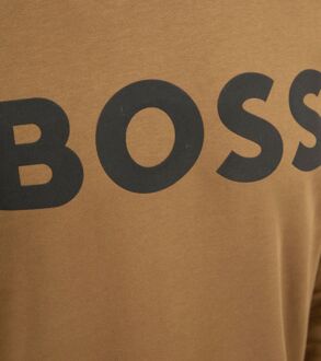 Basis Crewneck Sweatshirt voor Mannen Hugo Boss , Green , Heren