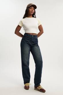 Basis Jeans Met Rechte Pijpen, Dark Indigo - 10/32L