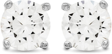 Basis oorbellen in 925 sterling zilver Wit